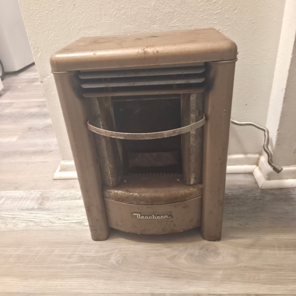 Vintage Dearborn Gas 12,000 BTU Cabin Garage Heater Ceramic E2-98796 No Bricks